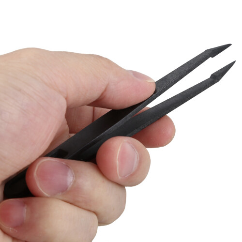 40 Pcs Black Plastic Tip  Anti Static Tweezer 12cm Length 2