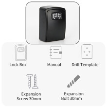 4X TUYA  Key Box  Storage Lock Box  Life App Väggfäste Säkerhet Stöldskydd Låsbox-Lösenord