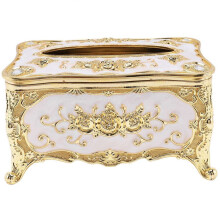 2X Acrylic Tissue Box Universal Paper Rack Office Table Accessories Home Office KTV Hotel Car Case Holder Gold