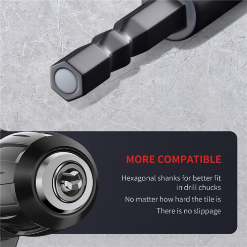 100Pcs Diamond Drill Bits,6mm Dry Diamond Core Drill Bit Set for Ceramic,Granite,Tile,Glass,Marble,Brick,Stone 1