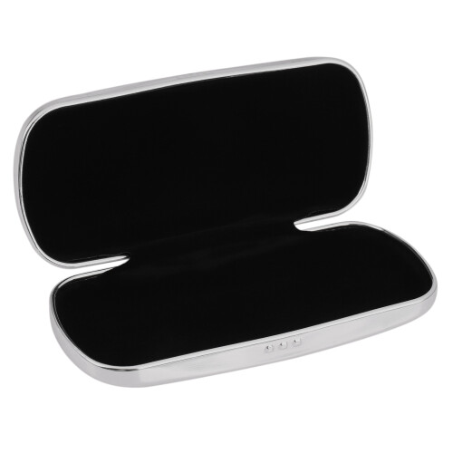 2X Glasses Case, Aluminum Hard Shell Eyeglasses Case Striped Spectacles Box