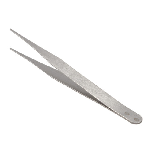 2X Pointe Fine Ton Argent Pincettes Droite Pointu 2