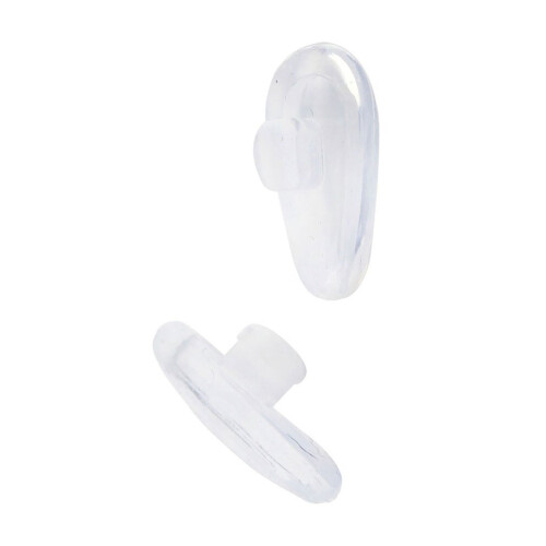 Soft Elliptical Silicon Nose Pad for Glasses (Transparent, 10 Pairs) 1