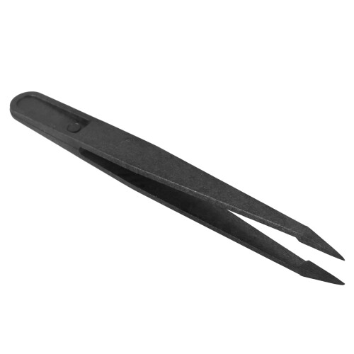 30 Pcs Black Plastic Tip  Anti Static Tweezer 12cm Length 2