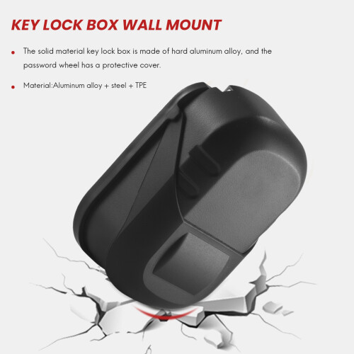 Key Lock Box Wall Mount 4 Digit Combination  Key Storage Lock Box, Large Capacity Security Combo Lockbox 1