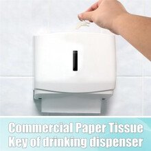 30pcs Hand Towel Dispenser Key,Toilet Tissue Paper Key Plastic Holder Replacement with 30 Key Rings Parts