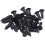 60 pieces Plastic Parts 8 mm Black Hole Bumper Rivet Clip Closure 5