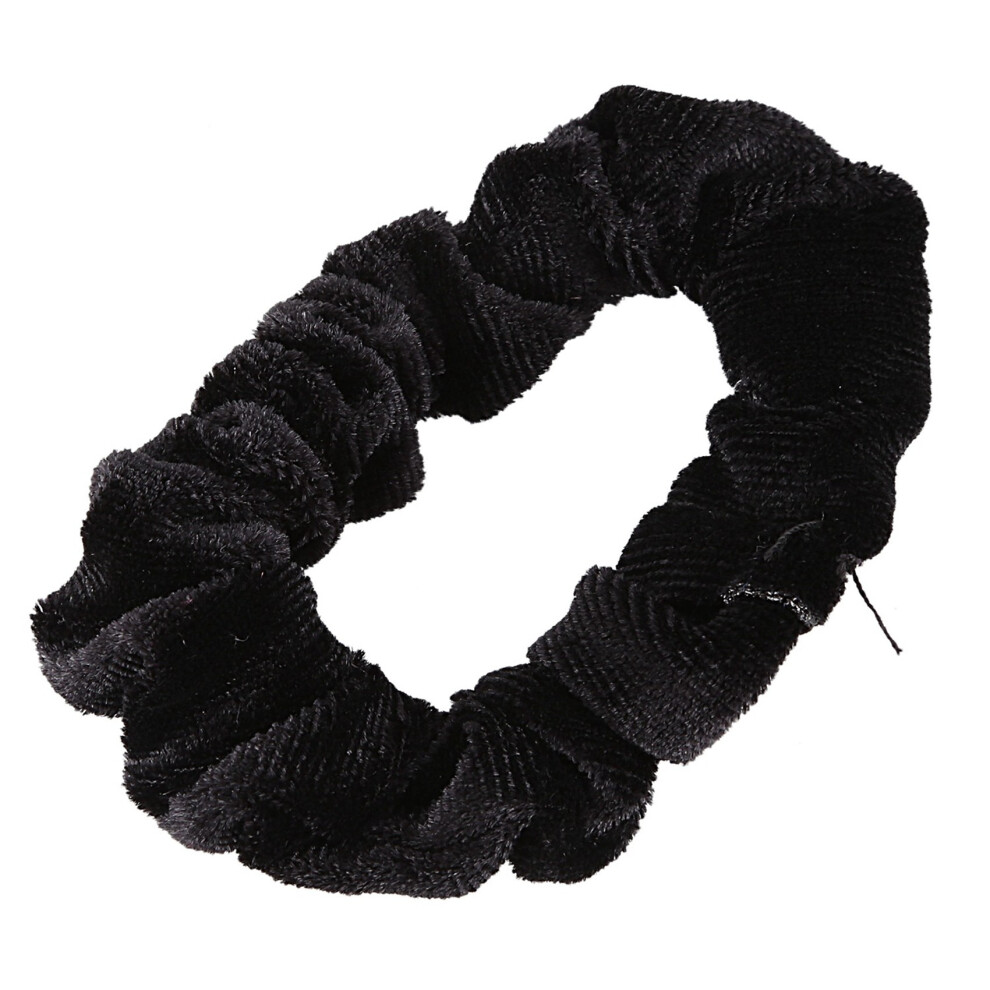 Unisex Black 20 Pack Velvet Scrunchie Hair Elastics Hair Bobbles Hair Bands