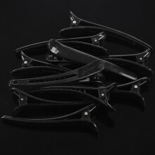 20 Pcs Black Plastic Single Prong DIY Hairstyle Alligator Hair Clip 3.1 Inch Long