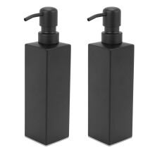 2X Main Noir Distributeur De Savon Liquide Accessoires De Salle De Bains MatÉRiel De Cuisine Pratique Moderne