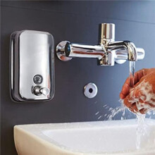 2X Wall Mount Shower Pump Hand Soap Refill Foaming Soap Dispenser Soap Dispenser Wall Mounted Stainless Steel A