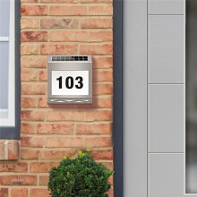 Waterdicht Straatbord Solar Digital House Light Nummer Wandlamp Adresbord Kentekenplaat Geschikt voor Tuin C