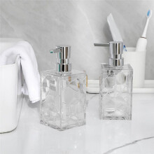 Handzeepdispenser, Helder Acryl Plastic Vloeistofpompflessen Hervulbare Lotiondispenser voor Badkamerdecoratie B