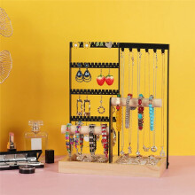 New Jewelry Rack Wooden Velvet Storage Box Bracelet Necklace Jewelry Display Rack Earrings Rack for Jewelry Storage