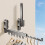 Foldable Aluminum Clothes Hanger Space Saving Telescopic-Gray 7