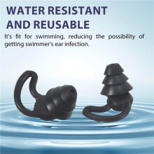 Soundproof Earplugs Three Layer Silicone Earplugs Waterproof Swimming Ear Plugs Sleep Noise Reduction Comfortable-D