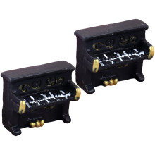 Pack of 2 Mini Resin Home Appliance Decorations-Piano model