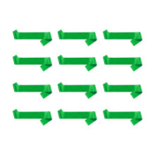 Customizable Satins Ribbon Straps 12 Color Blank Satins-Green