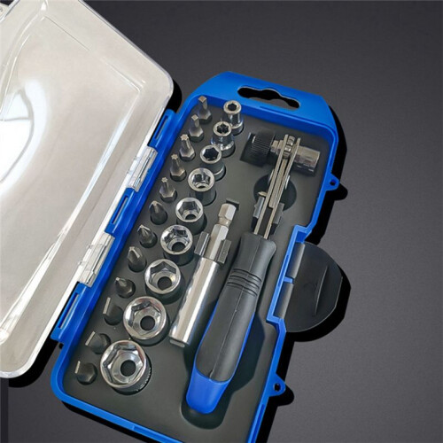 23PC Quick Ratchet Socket Socket Extension Rod Group Kit HushåLls Ratchet Socket Socket Group Kit Verktyg 1