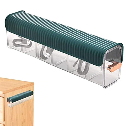 Multi Functional Storage Box, Punch Free Multifunctional Storage Box, Clear Wall Mounted Drawer Organizer Dark Green 2