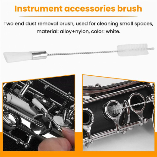 2-Ended brush for Cleaning clarinet, oboe, sax, flute