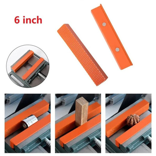 Almofada de MandíBula de Torno de 6 Polegadas, Capa MagnéTica, Protetor Multiuso para MáQuina de Torno de Bancada de Metal, Estilo Sarja 2