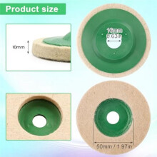 18 Pack 4 Inch Round Wool Disc Wheel Pad, for 100 Angle Grinder, Buffing Polishing Buffer Bore Dia Green