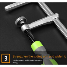 Guide Rail Woodworking Fixture 200mm with Screw Operating Arm, Suitable for Woodworking Rail Saw Guide Rail.