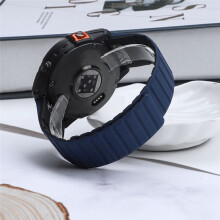Convient pour Fenix5/5X/6X/7X Bracelet MagnéTique en Silicone Bicolore Sangle à DéGagement Rapide de 22 mm