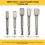 5PCS Hammer Pick Scraping Chisel Set Wall Slotting Masonry Concrete Drill Bit Tile Flat Point Chisels Square Handle 6