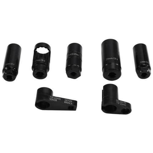 7pcs Universal O2 Oxygen Sensor Socket 6 Point Wrench Tool Remover Installer Set Sensor Removing Tool Kit 2