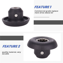 1 Set of Metal and Plastic Black Blender Drive Socket Replacement Kit for Blender Spare Parts with Wrench