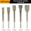 5PCS Hammer Pick Scraping Chisel Set Wall Slotting Masonry Concrete Drill Bit Tile Flat Point Chisels Round Handle 5