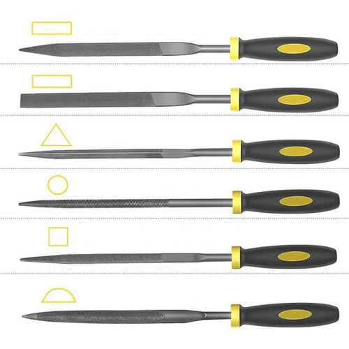 19Pcs Metal Steel File Grinding Tool with Flat File, Semi-Circular File, Circular File, Triangular File and Needle File. 2