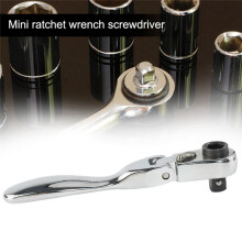 1/4 Fast Rotatable Double-Headed Ratchet Wrench 72-Tooth Socket Screwdriver Handle Screwdriver Ratchet Wrench