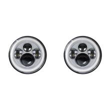 2X 7-Calowy Reflektor LED, Projektor świateł Mijania żółty + Biały do Road King Street Glide Ultra Classic Glide V-Star 1100