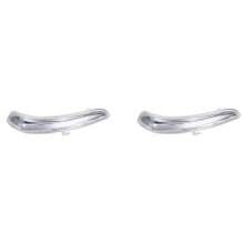 2X Lentille de Clignotant de Répéteur D'Indicateur de Rétroviseur de Porte D'Aile Latérale de Voiture Sans Ampoule pour 208 2008-2017