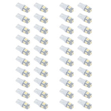 40Pcs Super White T10 Wedge 5-SMD 5050 LED Light Bulbs W5W 2825 158 192 168 194