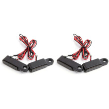 4 STÜCKE Bernstein Motorrad Lenker Bremse Kupplungs Hebel Halterung LED Blinker Licht Blinker Lampe, Schwarz