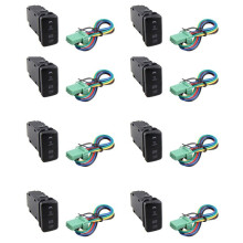8X 12V Car Dual LED Light Bar /Green -Off Push Button for Prado Reiz Hilux Landcruiser Light Button