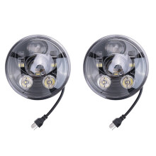 2pcs 5.75 Inch LED Motorcycle Headlight LED Hi/Lo for Sportster 1200 883 Touring Scrambler Triple Headlight