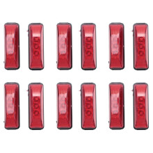 12 Stuks 24V 3,9Inch 3 LED Truck Trailer Rood Licht voor Achter LED Zijmarkeringslichten Klaring Indicator Lamp Waterdicht