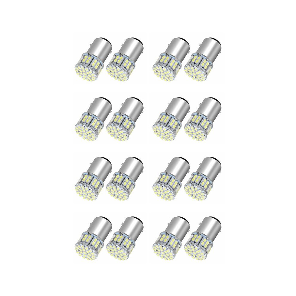 16Pcs 6000K 1157 50Smd Tail Brake Led Lights Bulb Bay15d 12V White 6031718448215