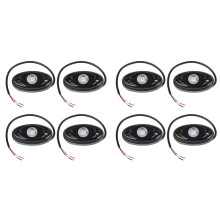 8Pcs 9LED Super Bright Rock Light Kit LED Waterproof LED Neon Underglow Light for Off Road Truck Boat