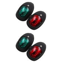 4X Navigation Light LED Boat Side Light Signal Light Signal Warning Light Yacht Light Black
