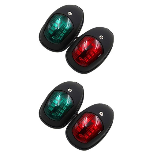 4X Navigation Light LED Boat Side Light Signal Light Signal Warning Light Yacht Light Black