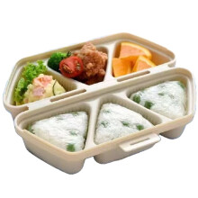 6 in 1 Onigiri Mold Triangle Rice Maker, Quick Sushi Musubi Mold, Easy Store Carry Clean Bento Tool 2pcs