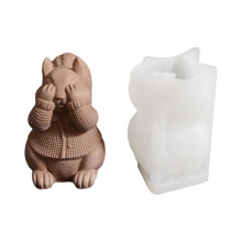 Christmas Squirrel Candle Making Mould Reusable Silicone-3