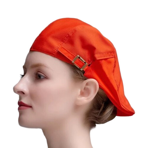 Compact Foldable Food Industry Cap Durable-Adjustableorange cl