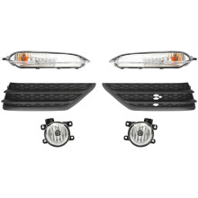 Front Fog Light Assembly for 2016-2018 Fog Lamp Bezel Cover with Bulbs Turn Signal Lamp HO2530127 HO2531127